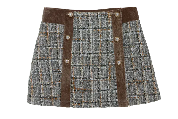 Patachou Girls Party Skirt - Charcoal