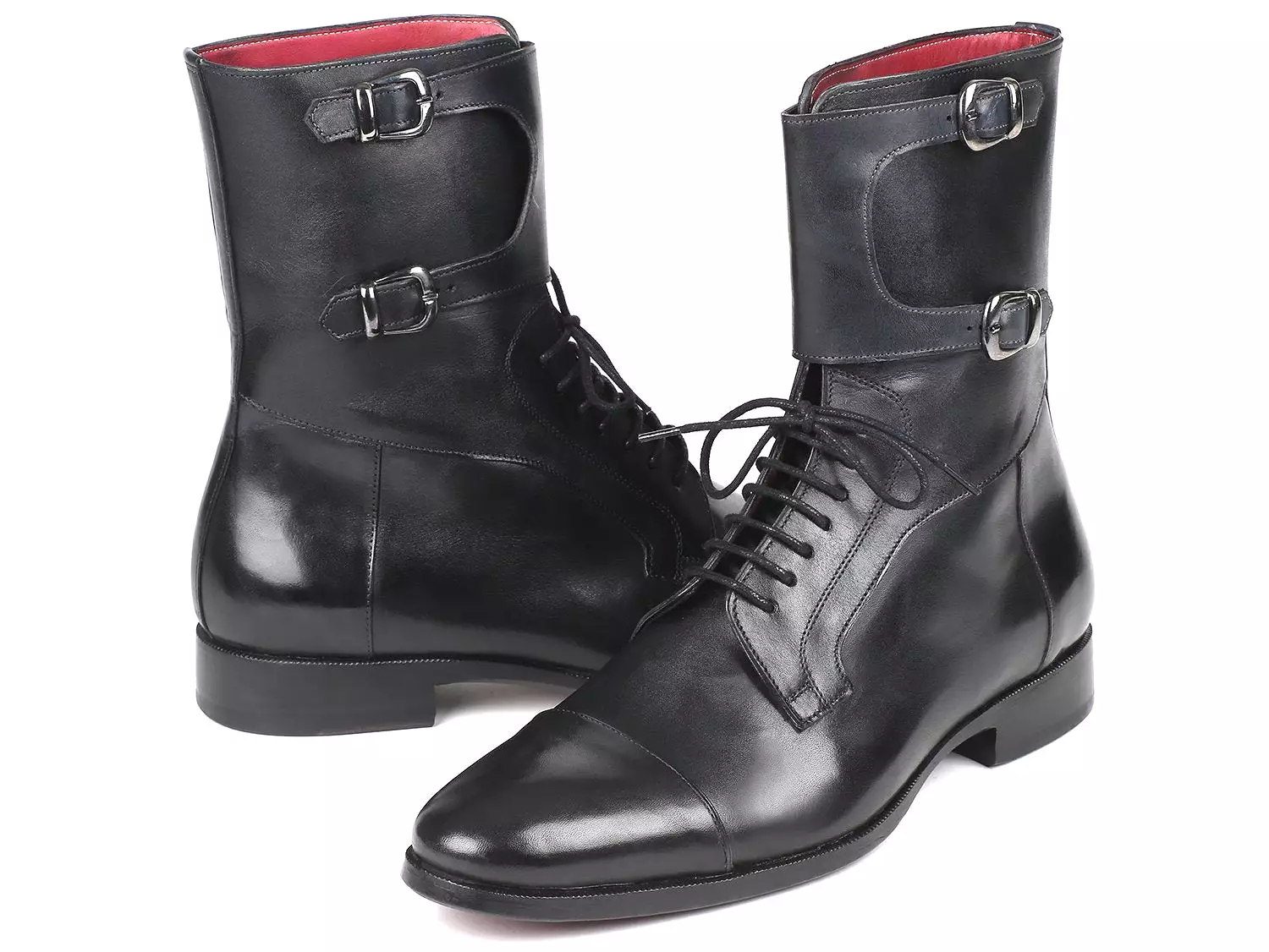 Paul Parkman Black Calfskin High Boots - Men's (ID#F555-BLK)