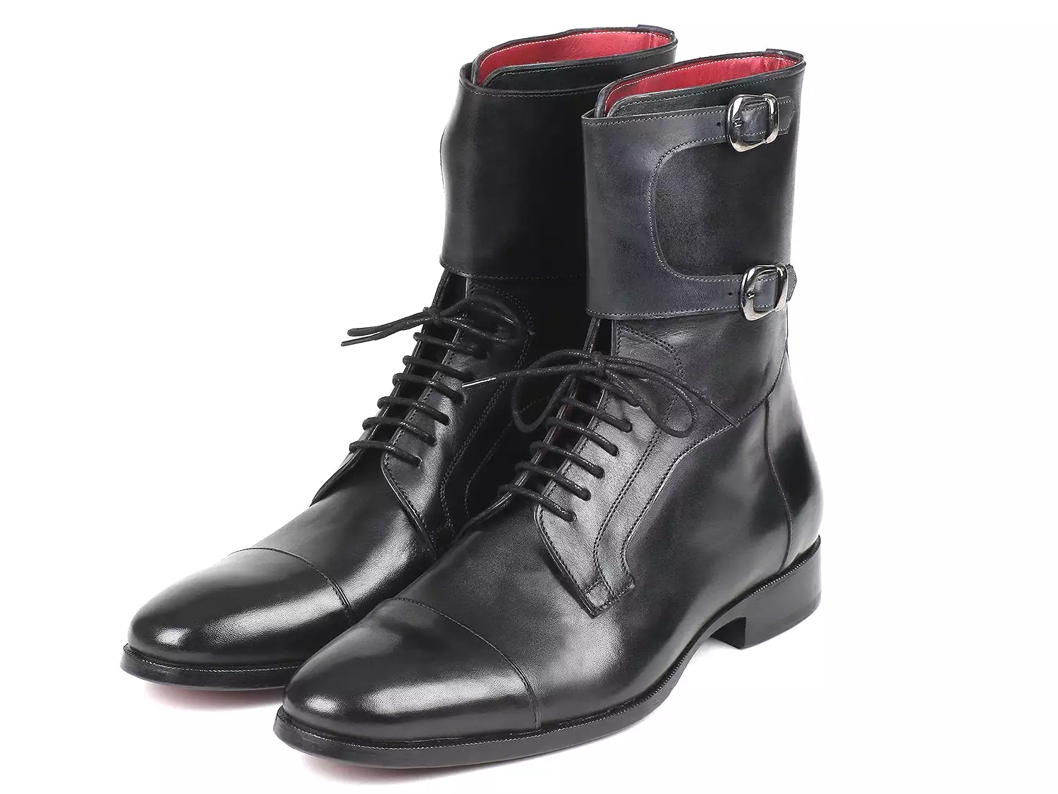 Paul Parkman Black Calfskin High Boots - Men's (ID#F555-BLK)