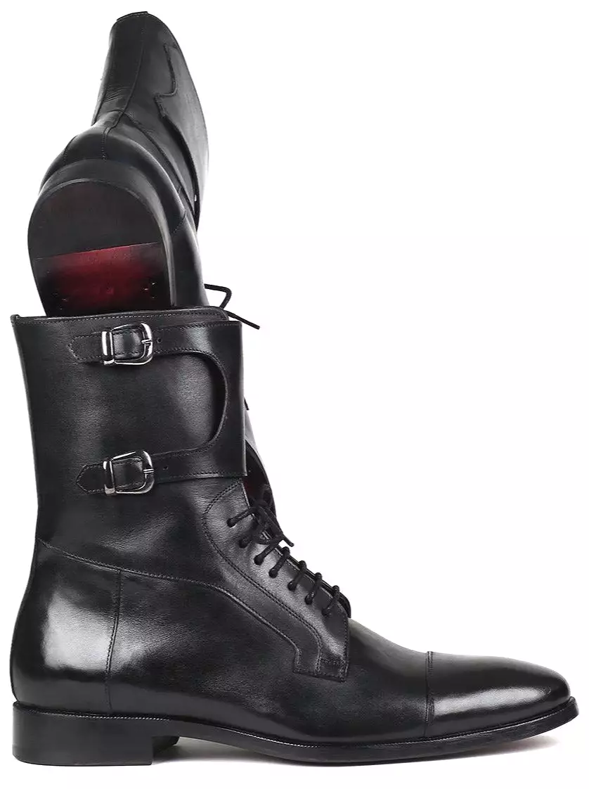 Paul Parkman Black Calfskin High Boots - Men's (ID#F555-BLK)