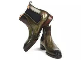 Paul Parkman Green Chelsea Boots Goodyear Welted - BT822GRN