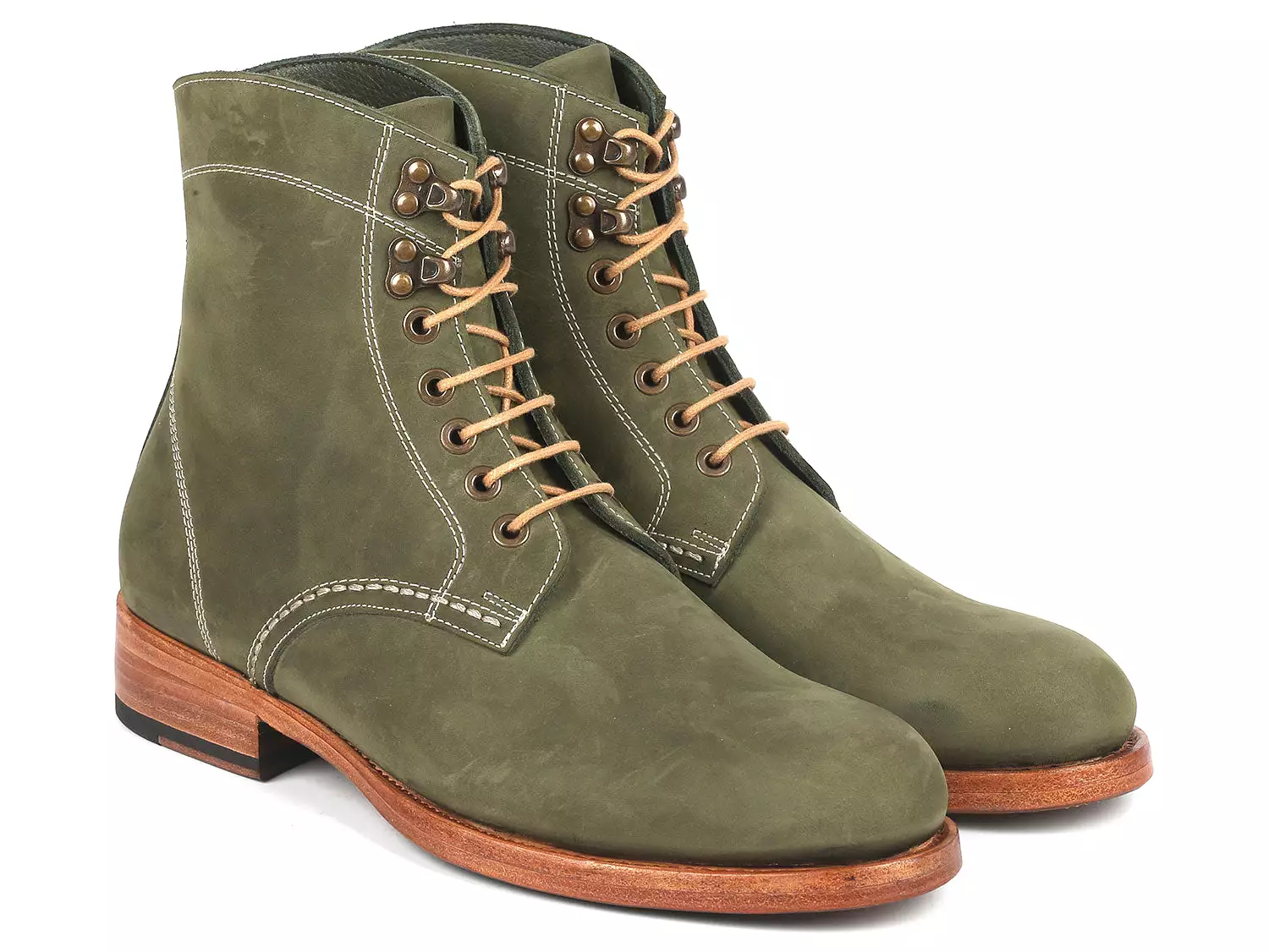 Paul Parkman Green Nubuck Boots 824NGR33