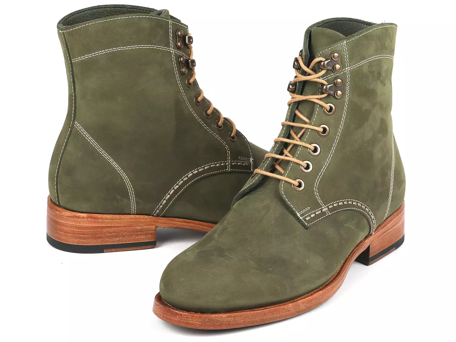 Paul Parkman Green Nubuck Boots 824NGR33