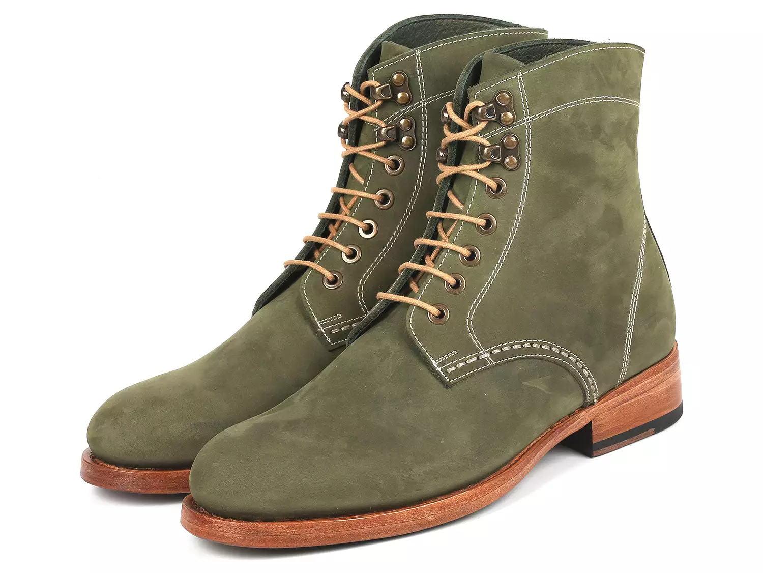 Paul Parkman Green Nubuck Boots 824NGR33