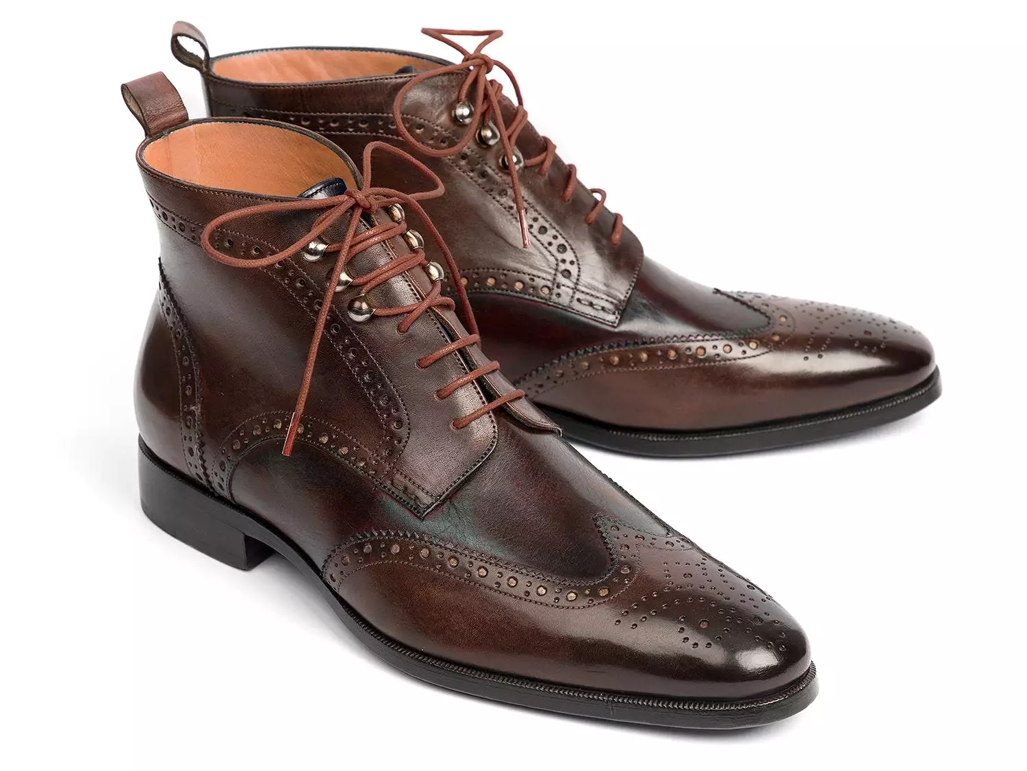 Paul Parkman Wingtip Ankle Boots Brown