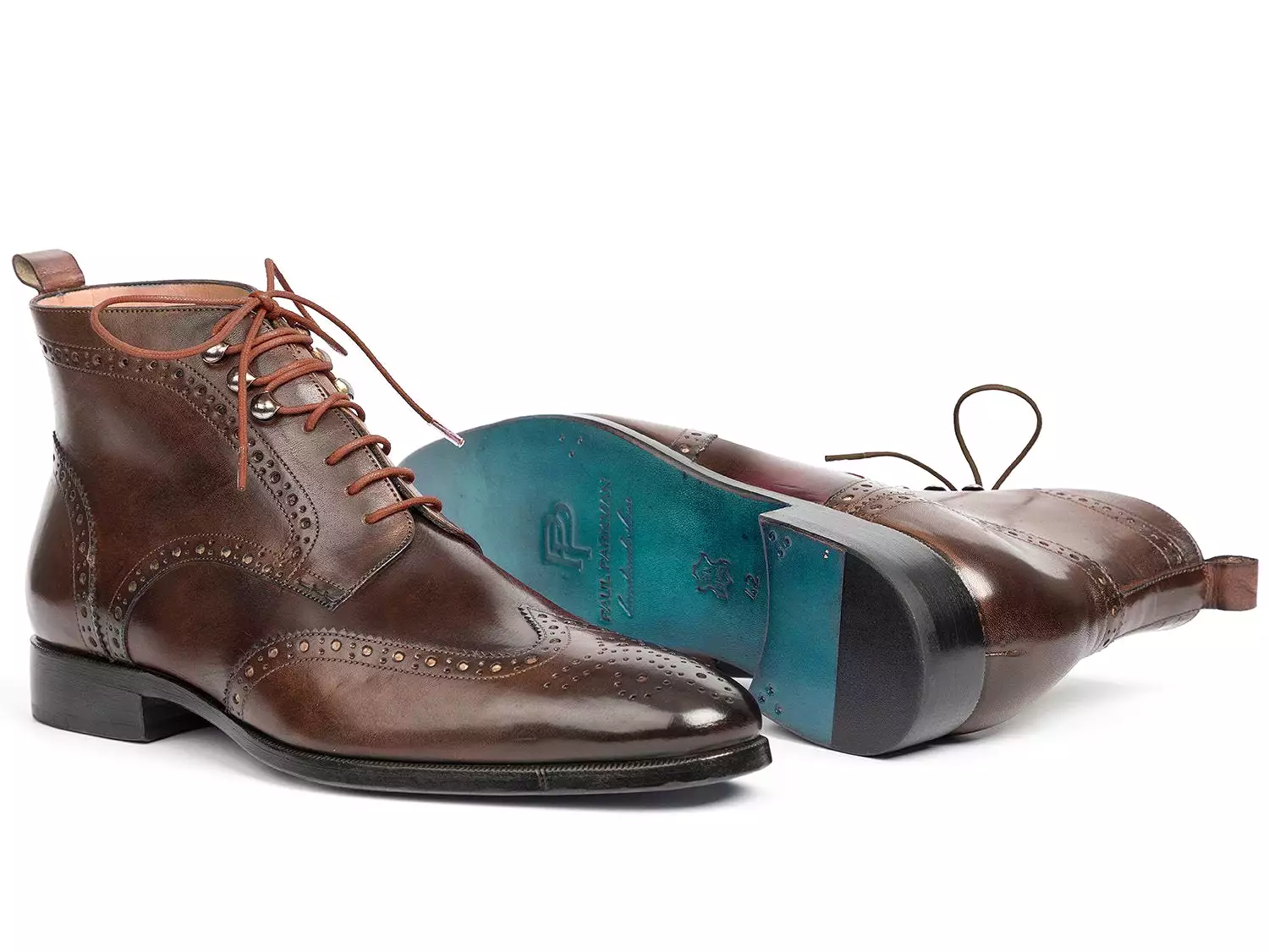 Paul Parkman Wingtip Ankle Boots Brown