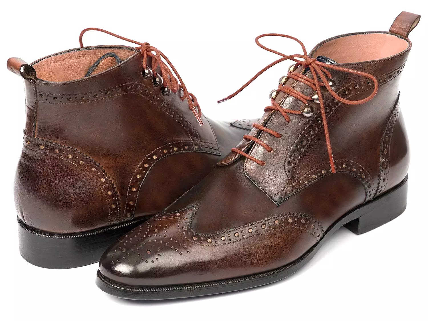 Paul Parkman Wingtip Ankle Boots Brown