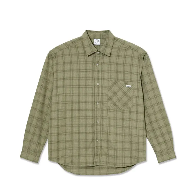 Polar Skate Co. - MITCHELL LS SHIRT | FLANNEL - GREEN and BEIGE