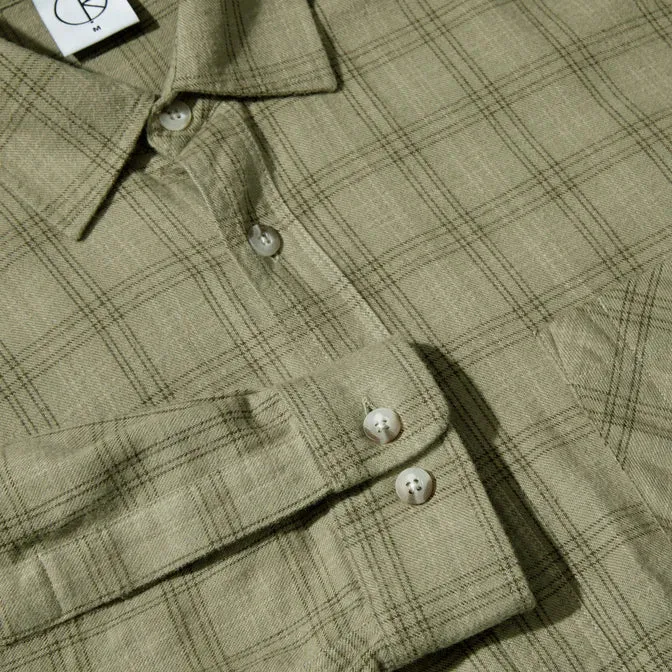 Polar Skate Co. - MITCHELL LS SHIRT | FLANNEL - GREEN and BEIGE