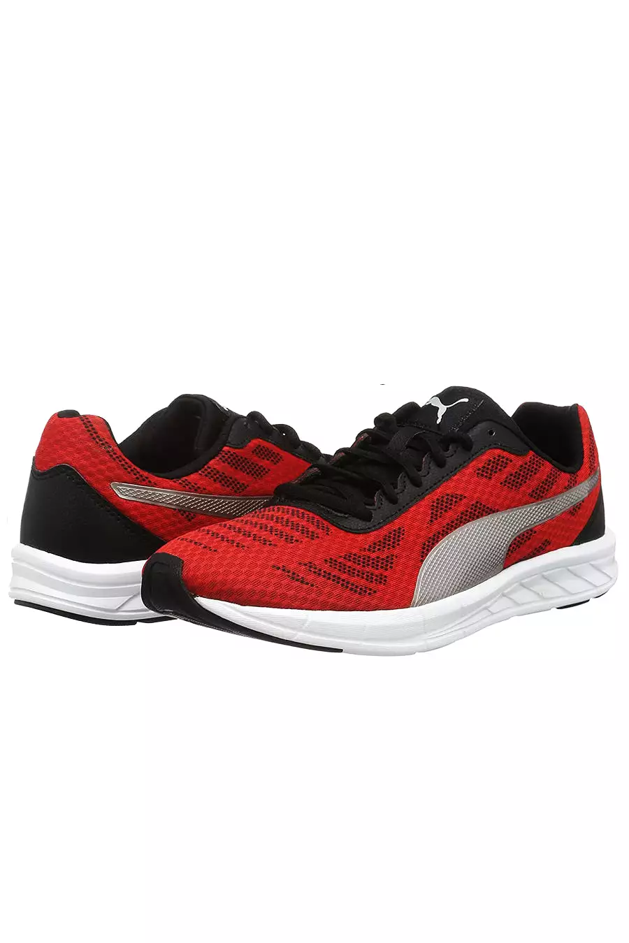 Puma Meteor Red/Silver/White Lightweight Trainers Shoes