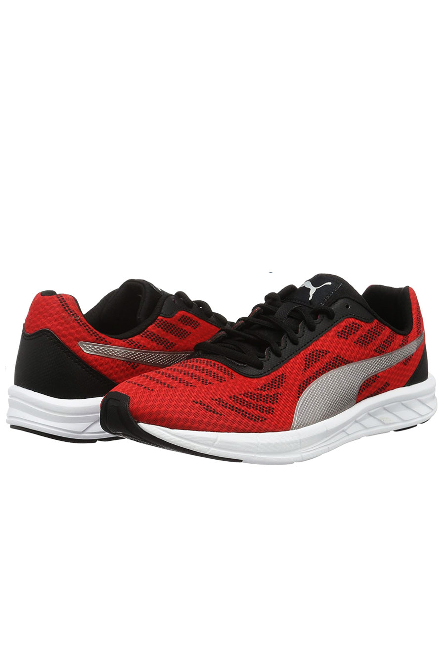 Puma Meteor Red/Silver/White Trainers - Lightweight Textile Shoes