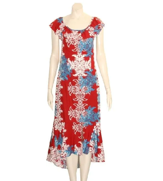 Patchwork Print Tiered Collar Dress