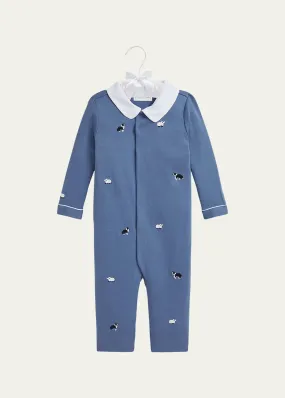 Ralph Lauren Childrenswear Boy's Embroidered Collared Coverall for Newborn-9 Months