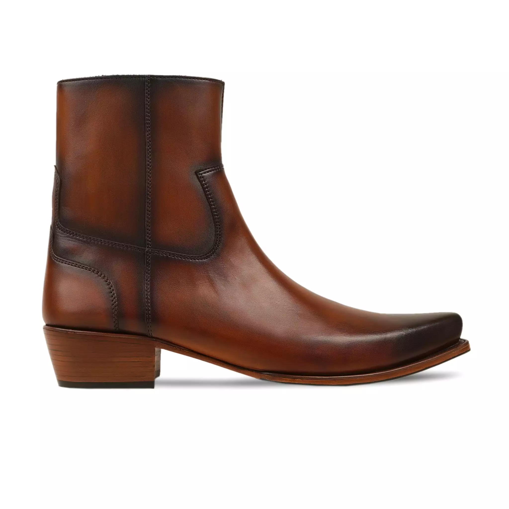 Rogas Men's Burnish Brown Leather Chelsea Boot