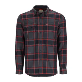 Simms Guide Flannel Black and Cutty Red Dimensional Buffalo