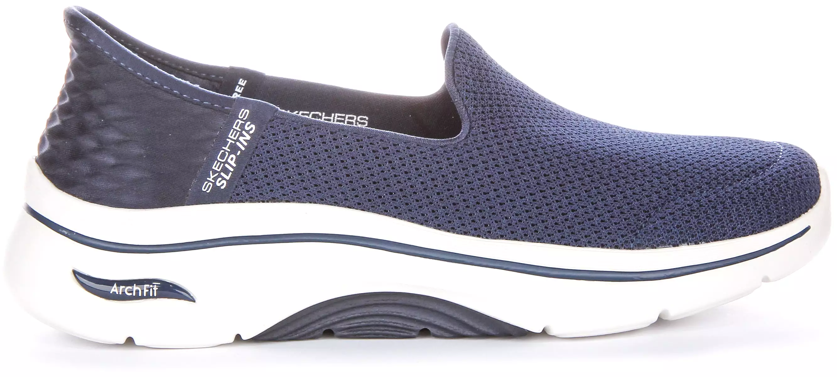 Skechers Arch Fit Go Walk Shoes - Navy White, Women.