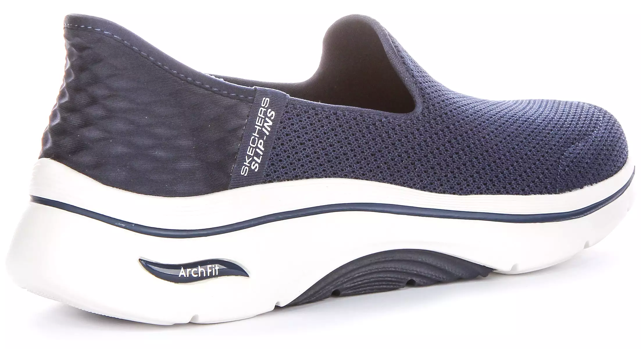 Skechers Arch Fit Go Walk Shoes - Navy White, Women.