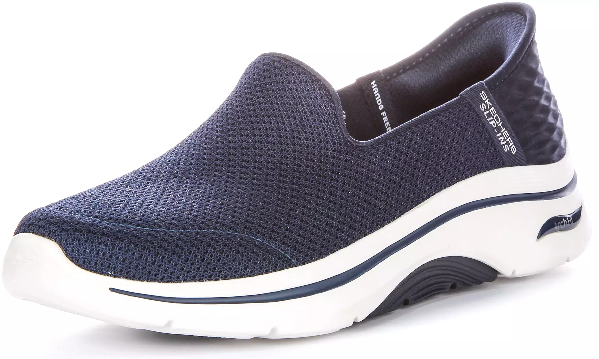 Skechers Arch Fit Go Walk Shoes - Navy White, Women.