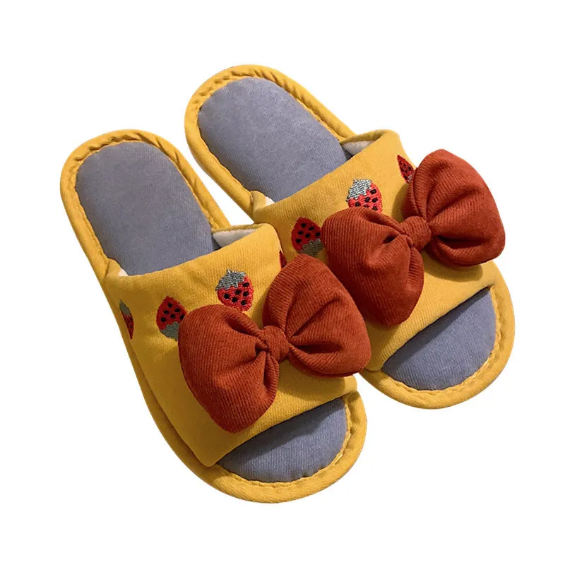 Soft and Cozy Bow Slippers made of Cotton