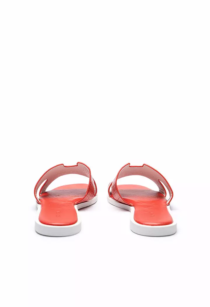 Solid Cutout Slip On Sandals