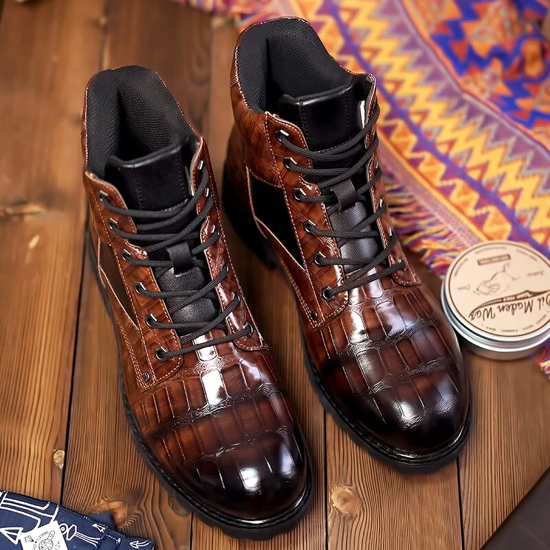 Spring Men's Braided Boots