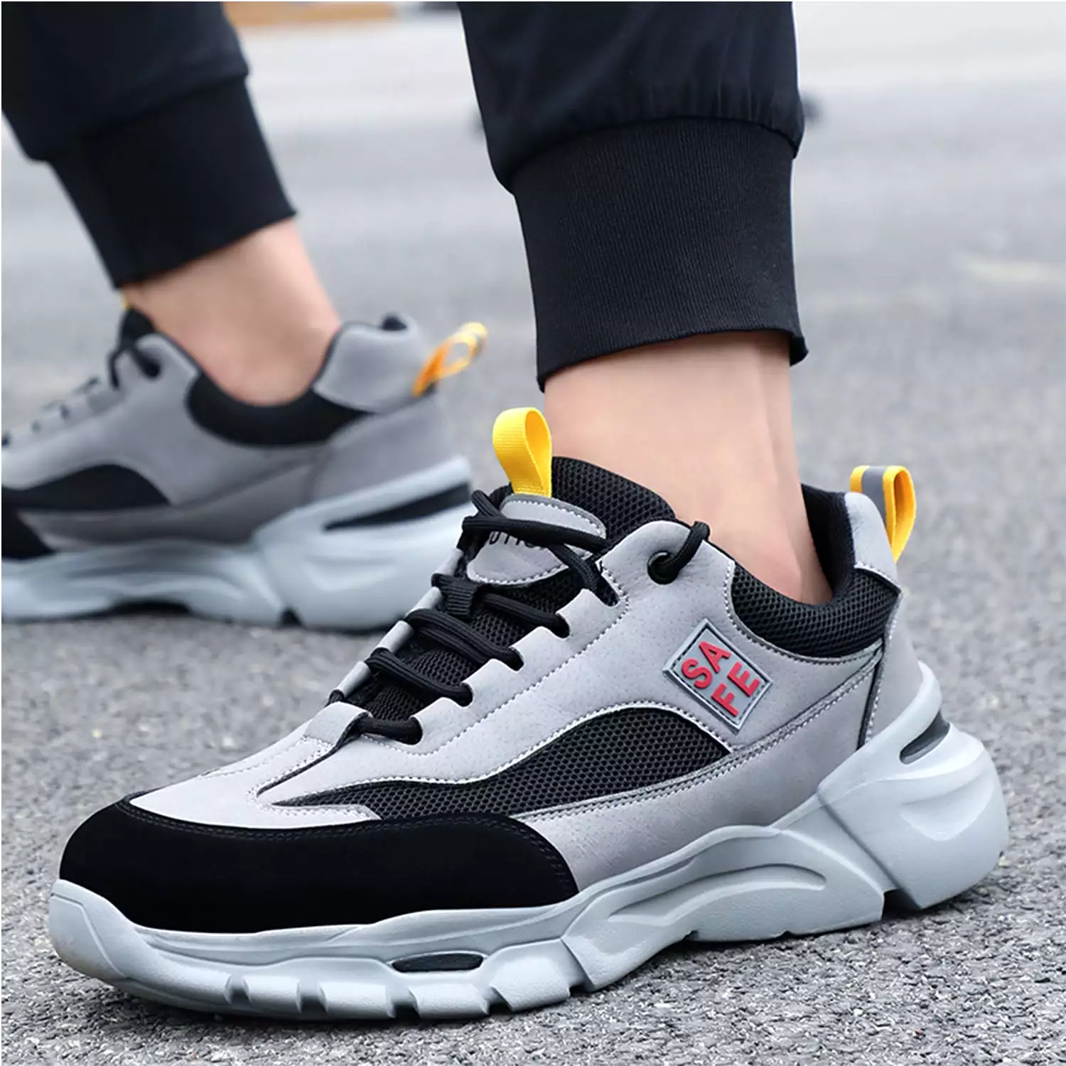 Steel Toe Construction Work Shoes for Men - Anti-pierce Sports Shoes