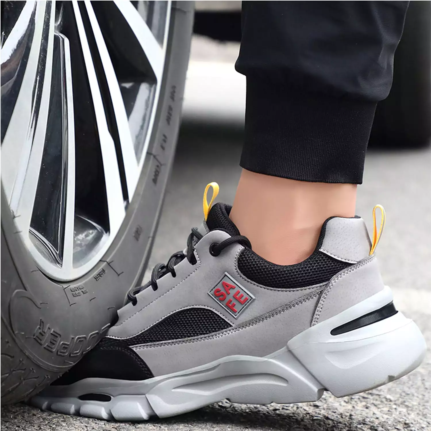 Steel Toe Construction Work Shoes for Men - Anti-pierce Sports Shoes