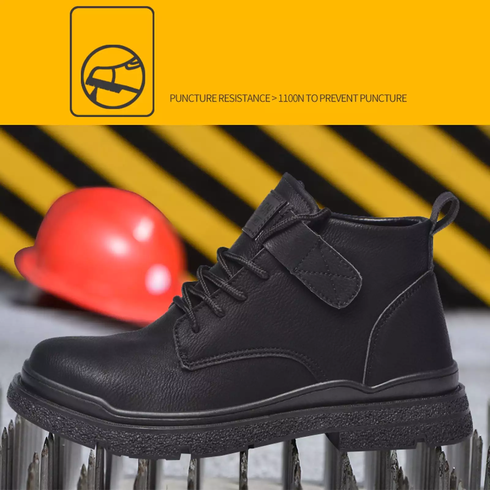 Steel Toe Safety Shoes Lightweight Construction Boots - Men Women Work Indestructible