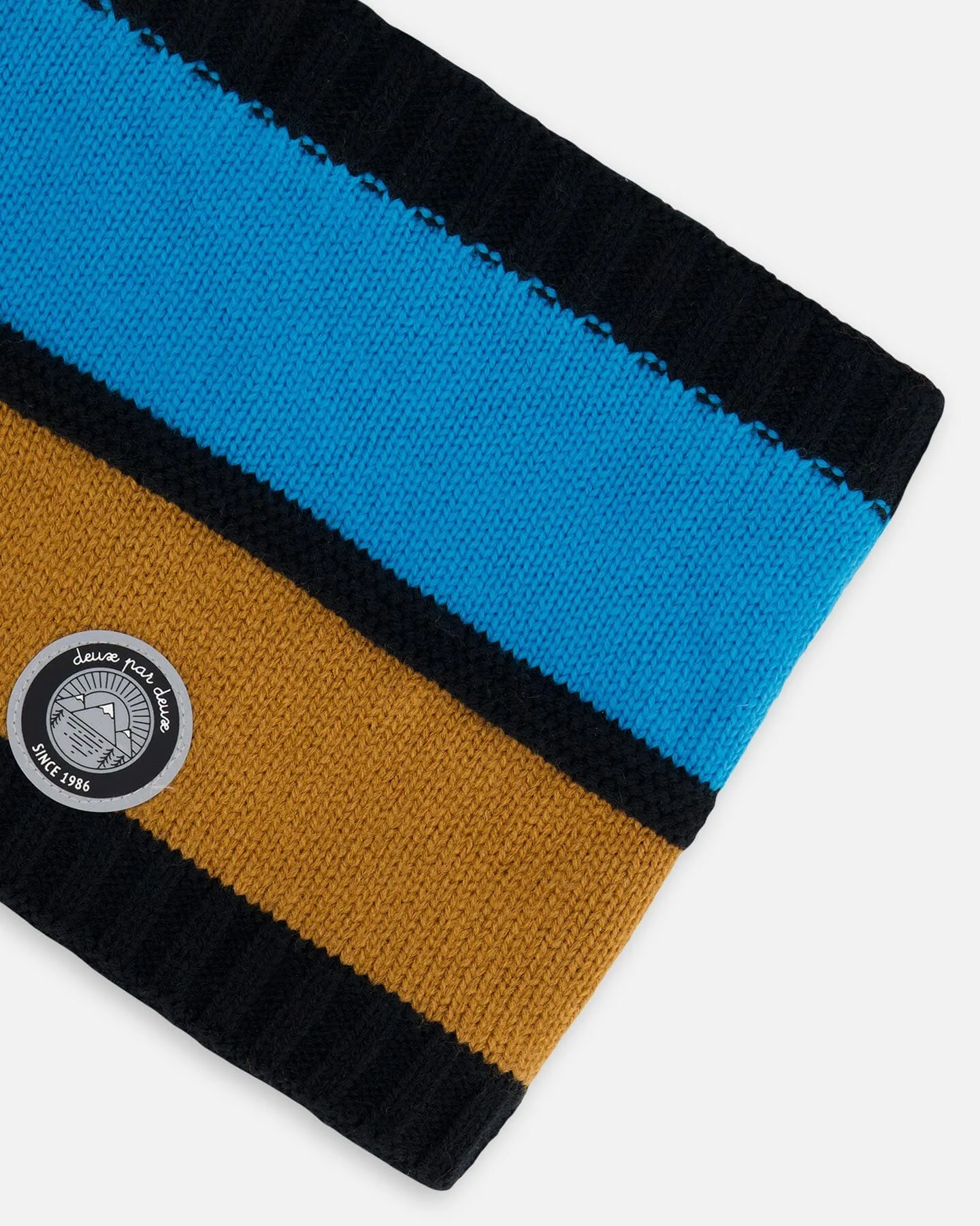 Stylish Blue, Black And Spice Knit Neckwarmer