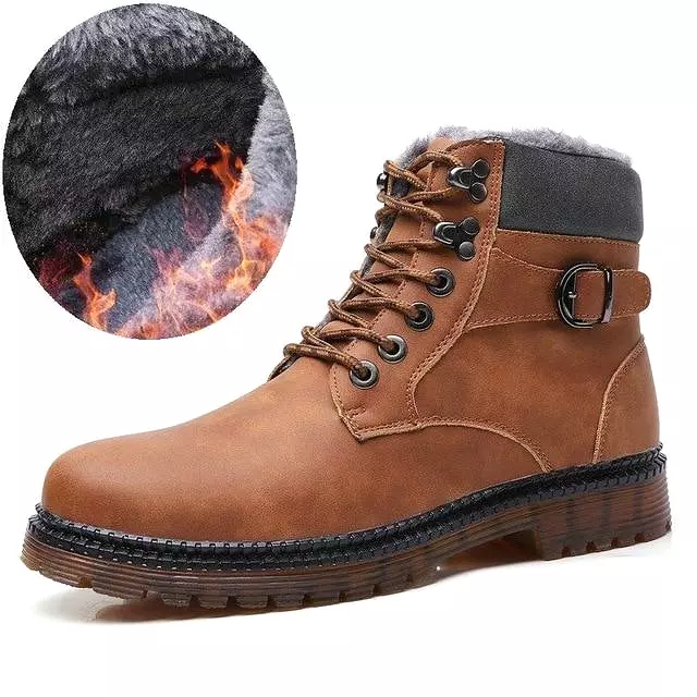 Stylish Leather Winter Boots for Men