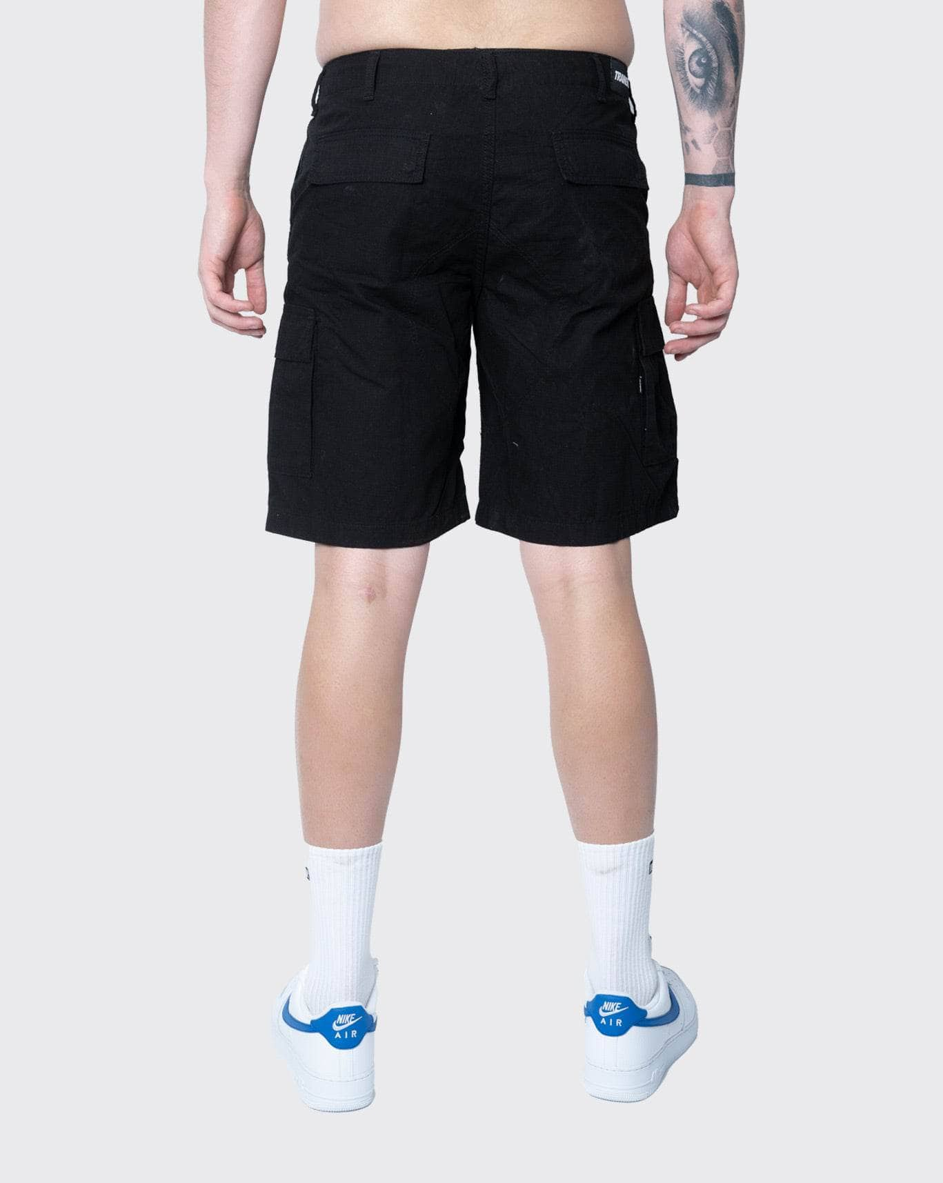 trainers cargo shorts in ripstop material