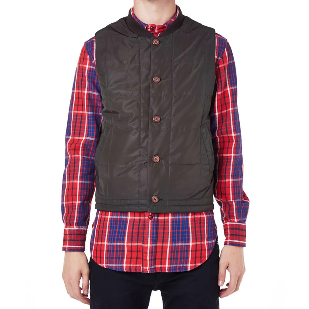 Universal Works Olive Quilted Vest