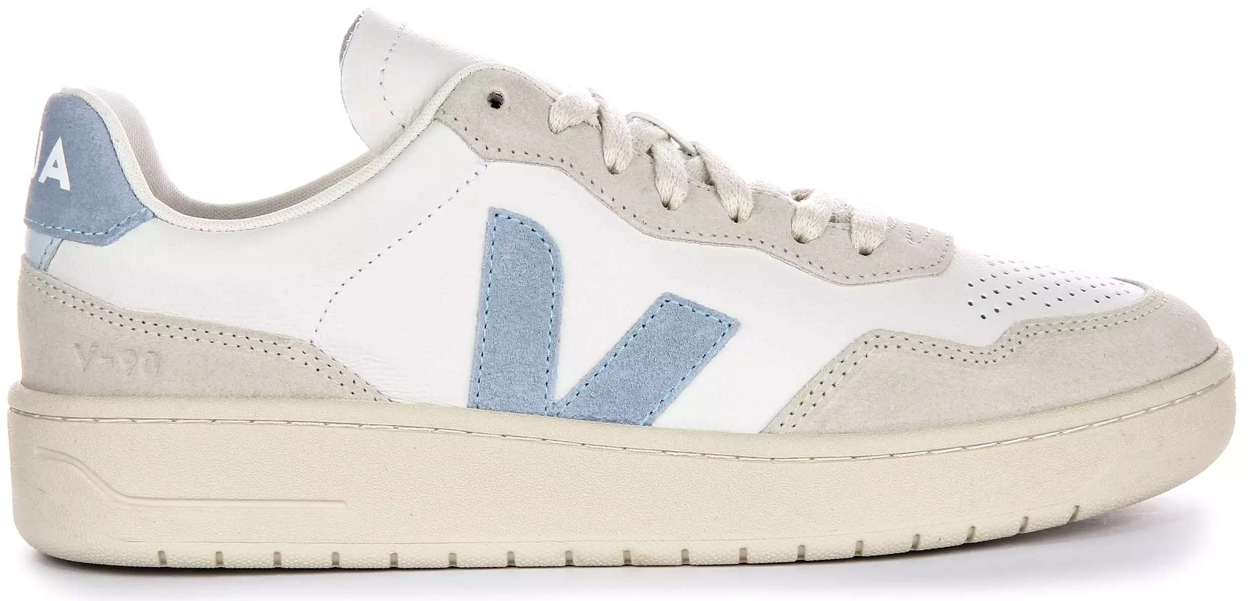 Veja V 90 Women's White Blue Leather Sneaker