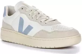 Veja V 90 Women's White Blue Leather Sneaker