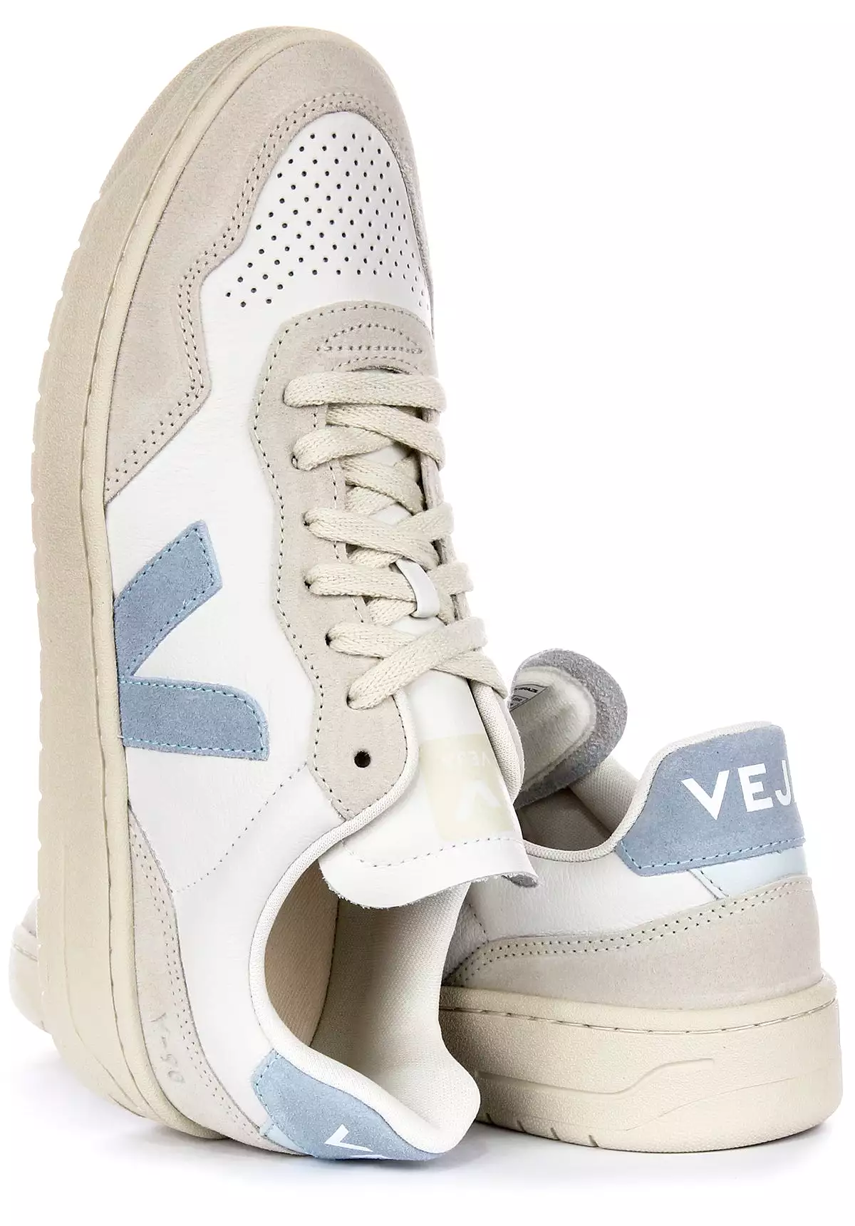 Veja V 90 Women's White Blue Leather Sneaker