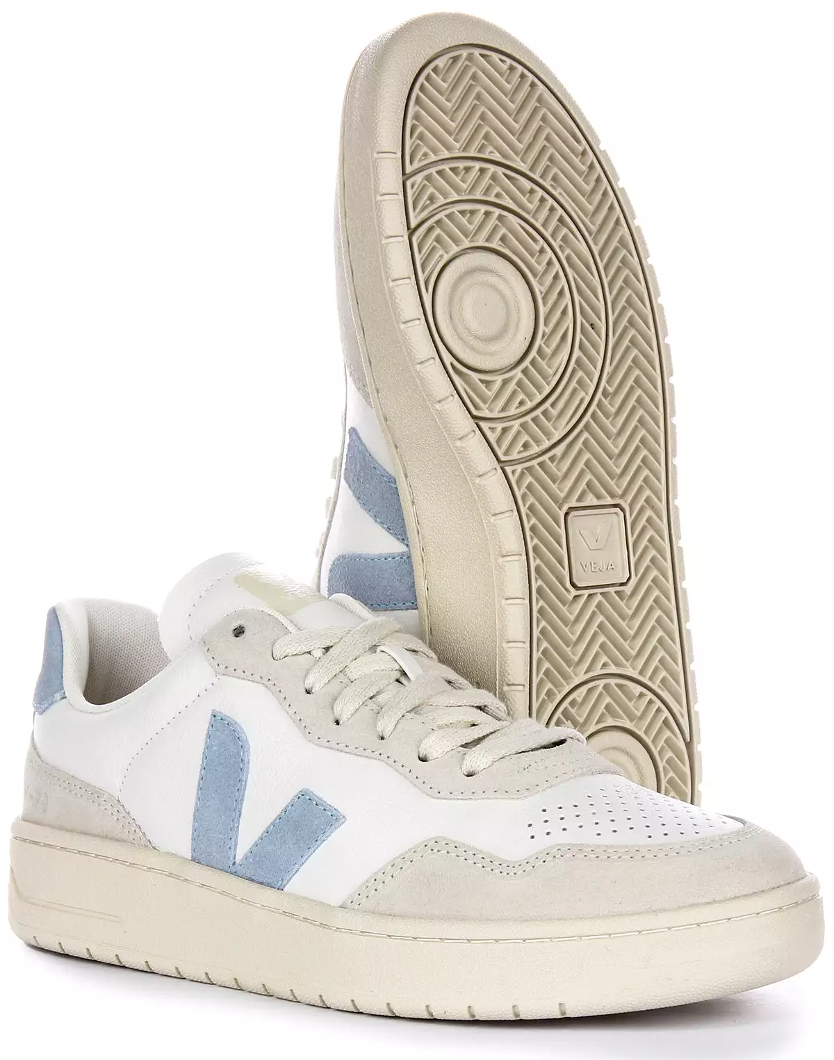 Veja V 90 Women's White Blue Leather Sneaker