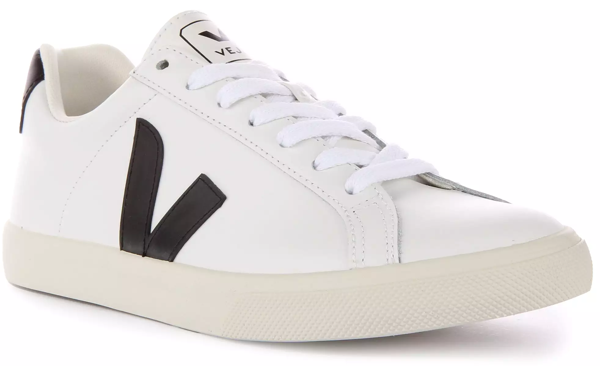 Veja Women's Esplar Leather Shoes - White/Black