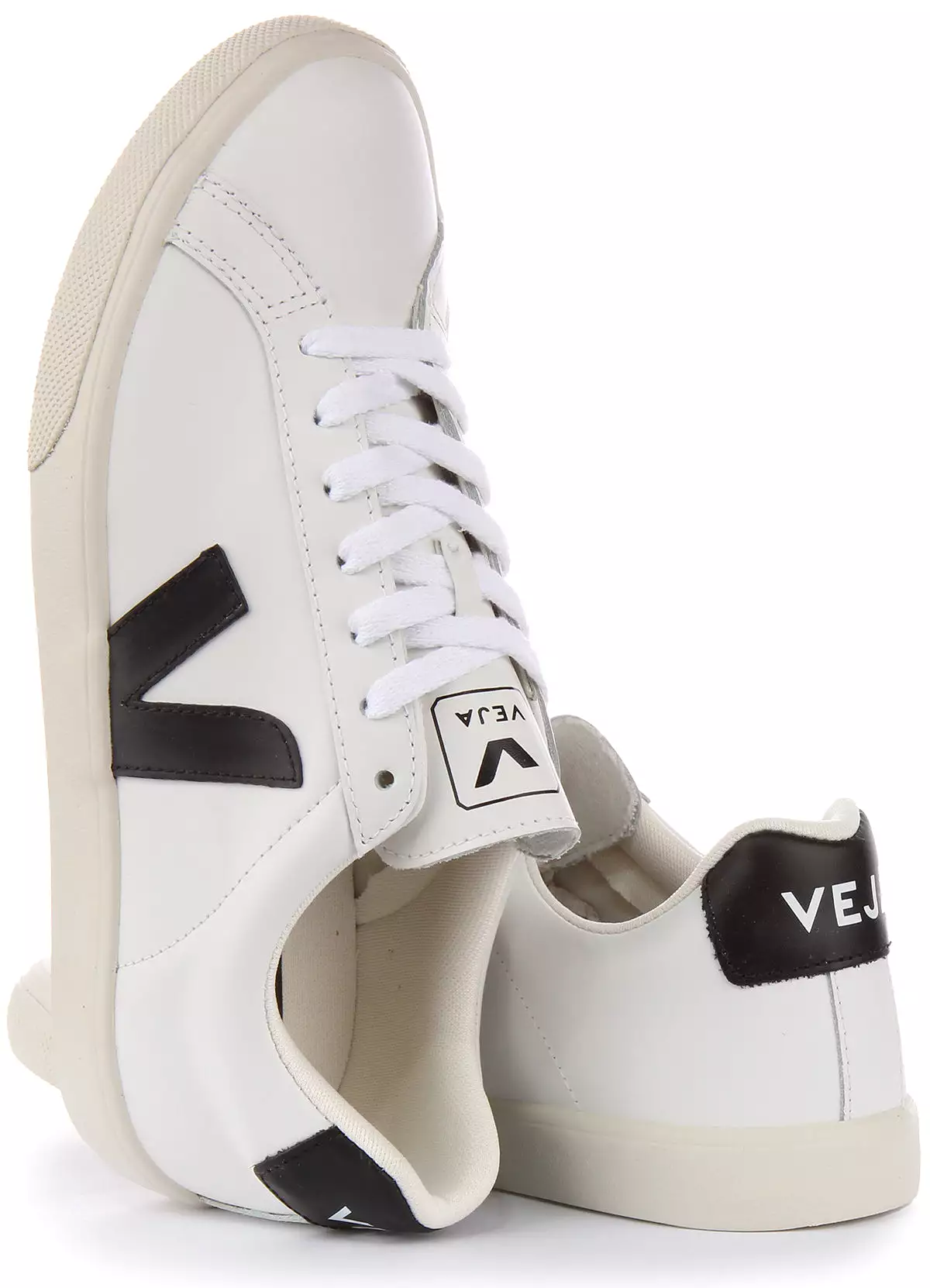 Veja Women's Esplar Leather Shoes - White/Black