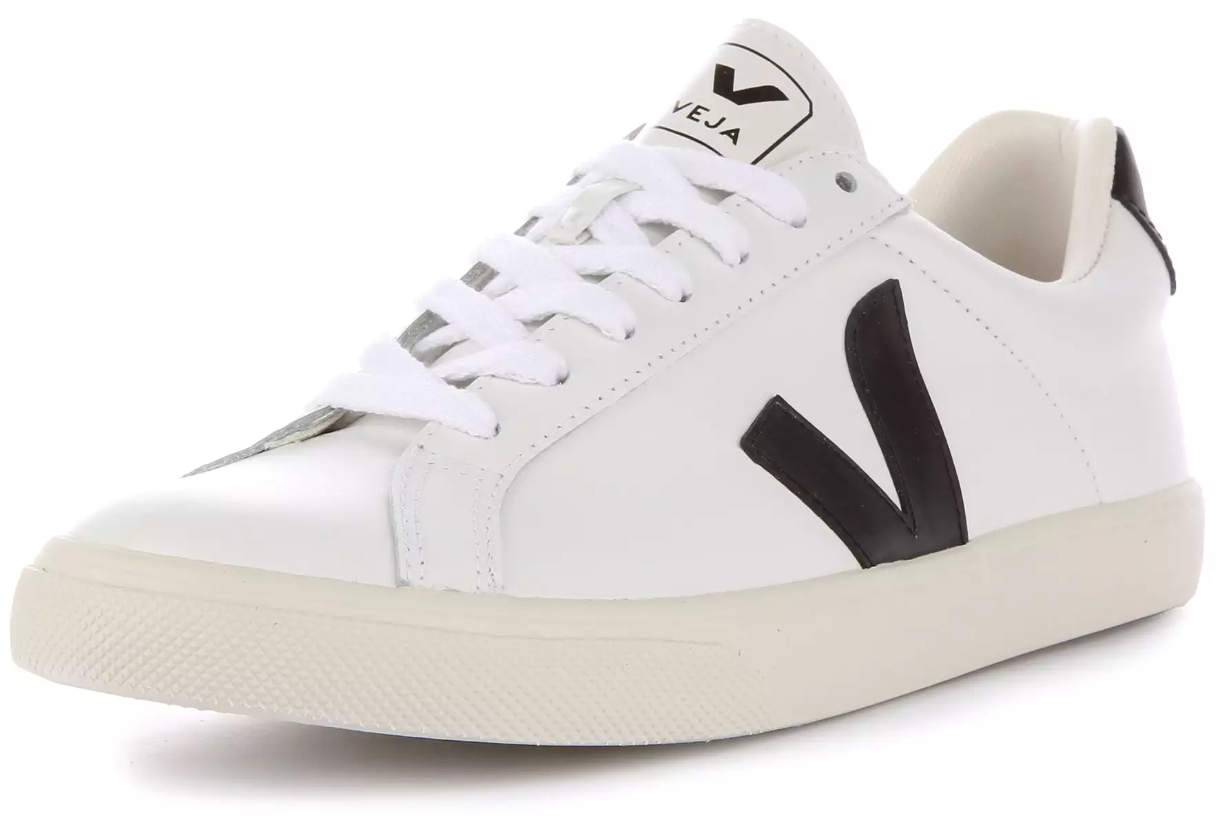 Veja Women's Esplar Leather Shoes - White/Black