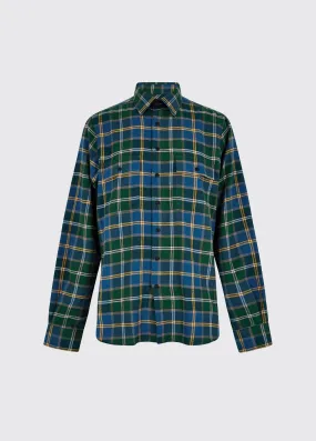 Verdigris Shelbourne Check Flannel Shirt