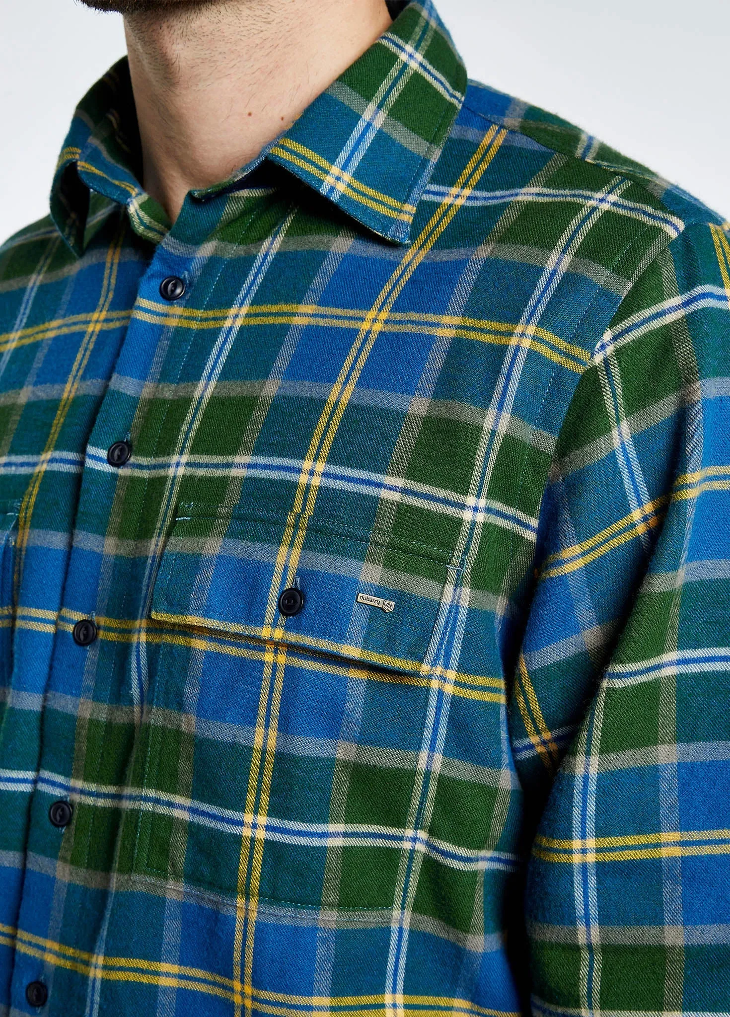 Verdigris Shelbourne Check Flannel Shirt