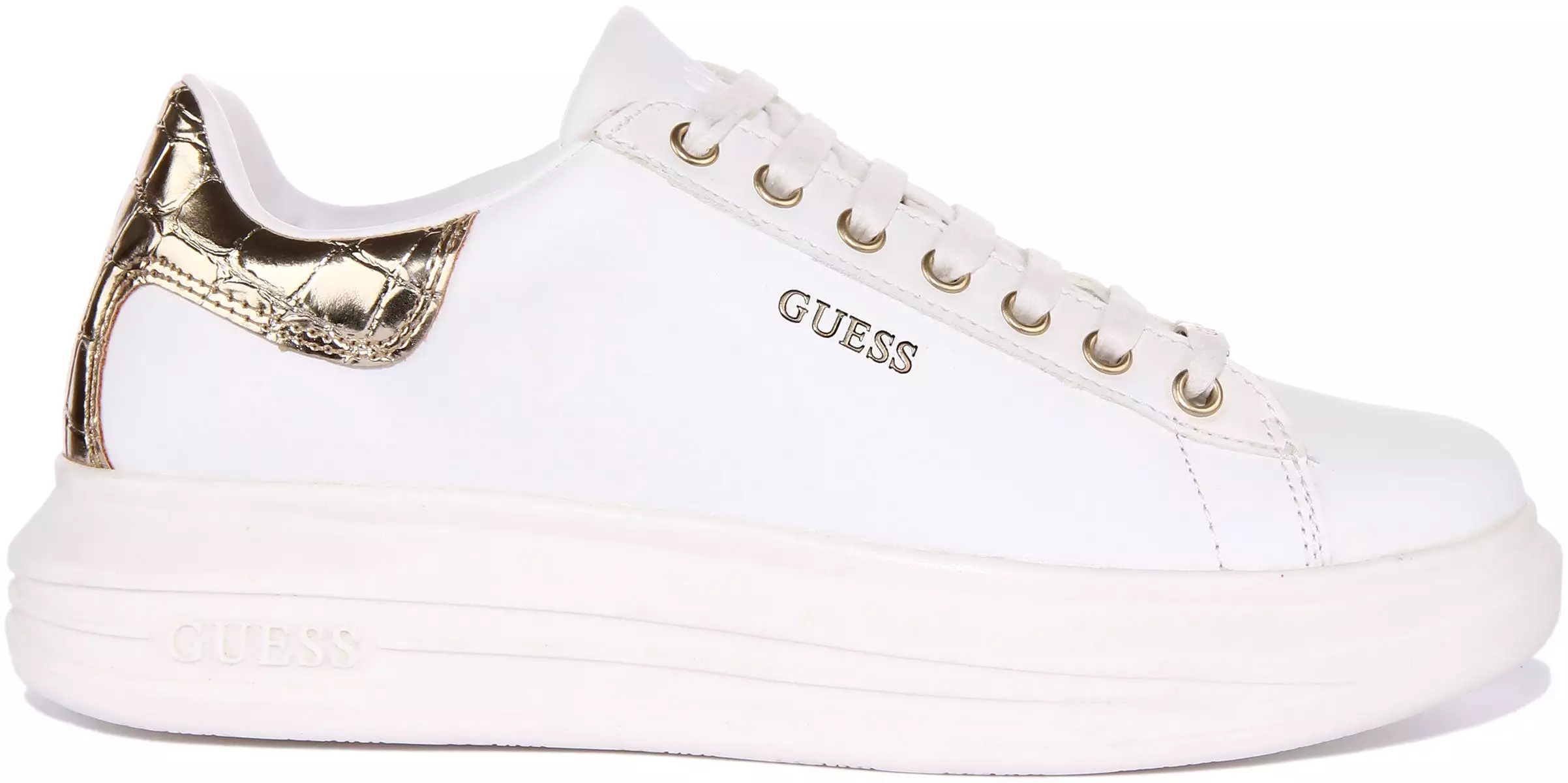 Vibo Trainer White Gold Women - Guess Store.