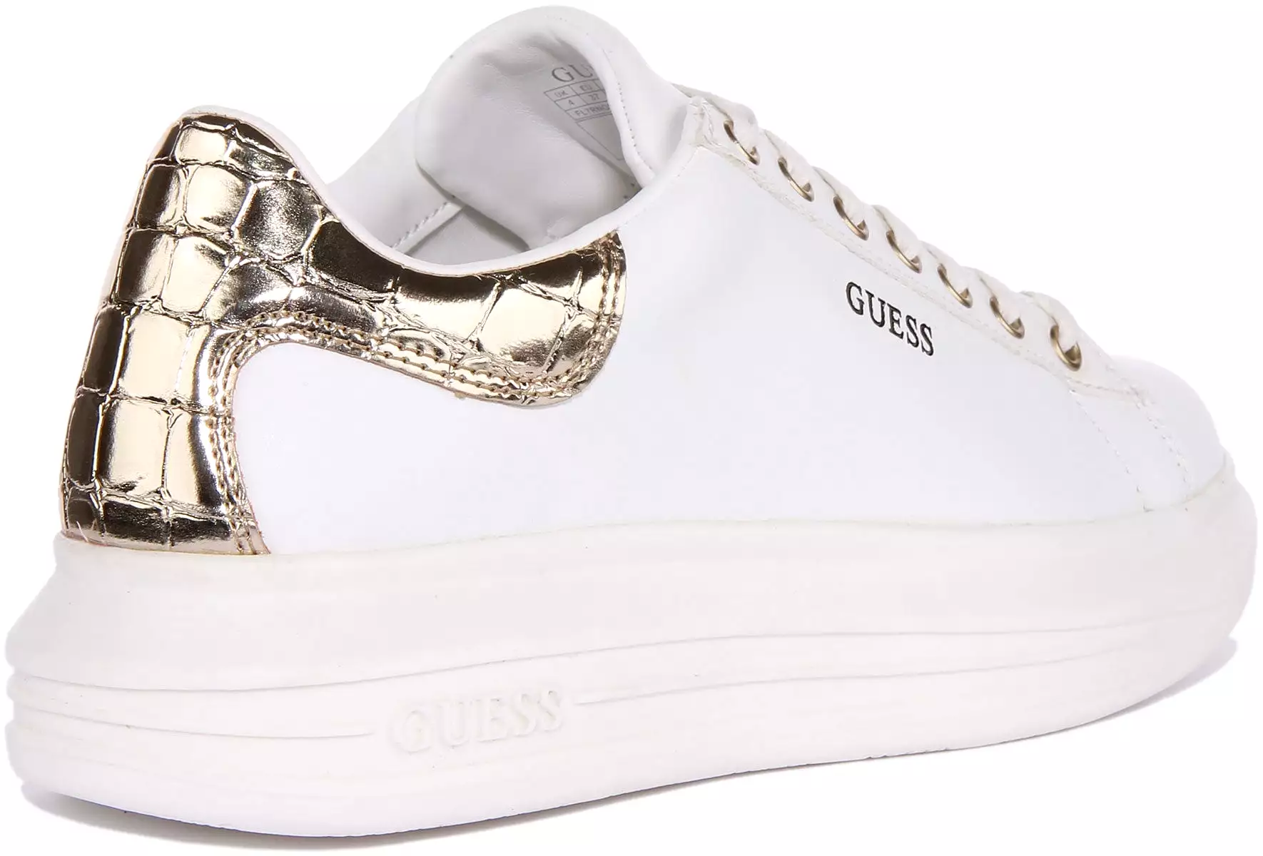 Vibo Trainer White Gold Women - Guess Store.