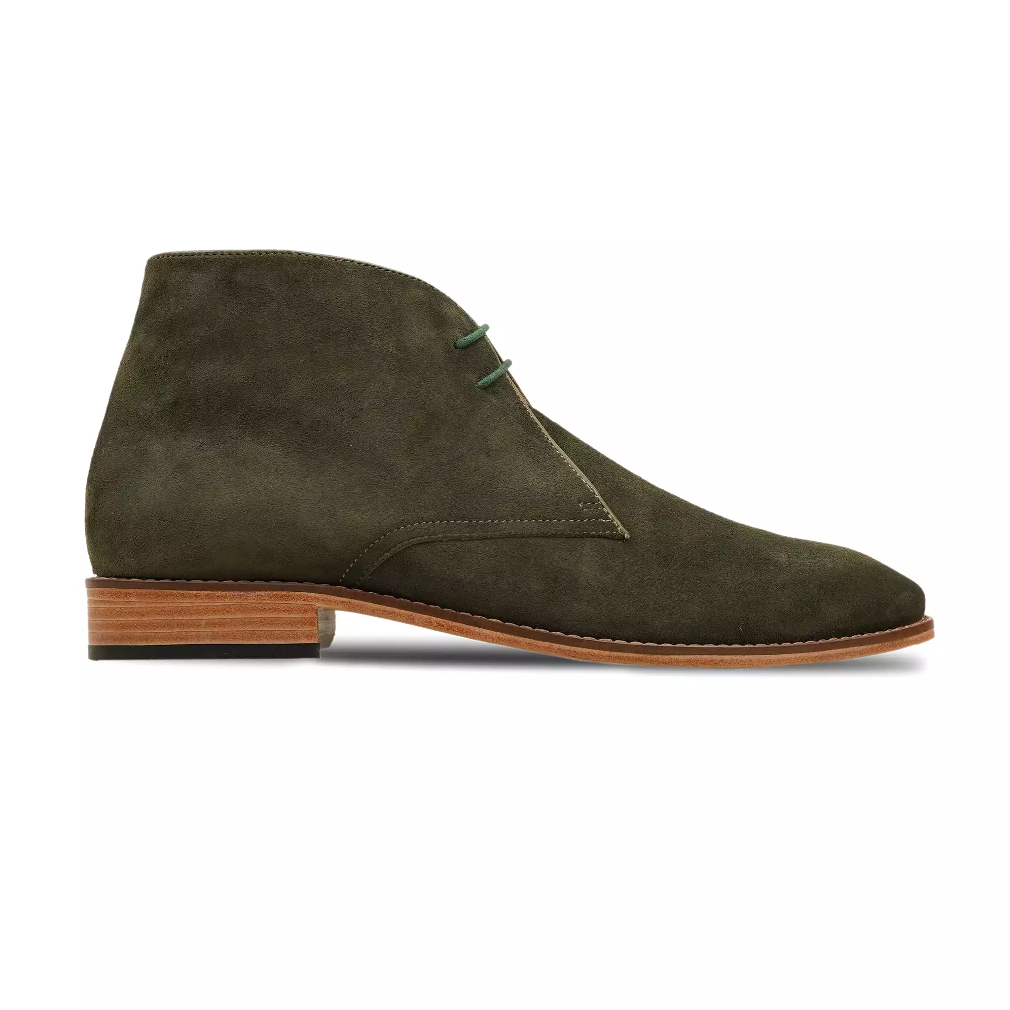 Victor Men's Olive Green Suede Chukka Boot