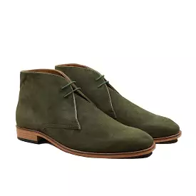 Victor Men's Olive Green Suede Chukka Boot