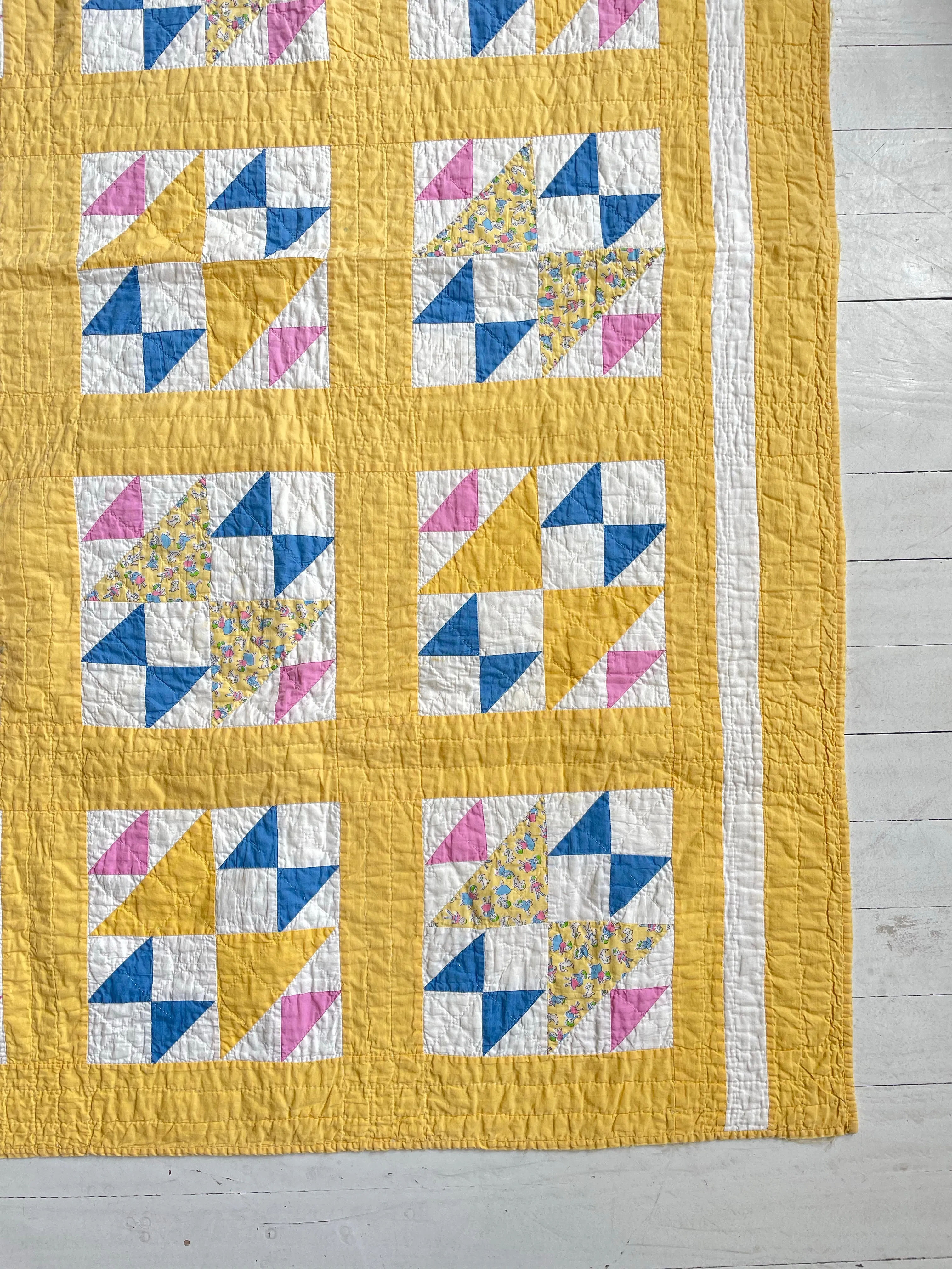 Timeless Vintage Old Maid's Puzzle Quilt