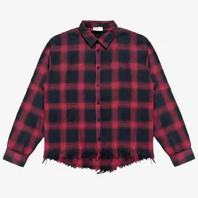 Vintage Raw Wrinkled Flannel Shirt