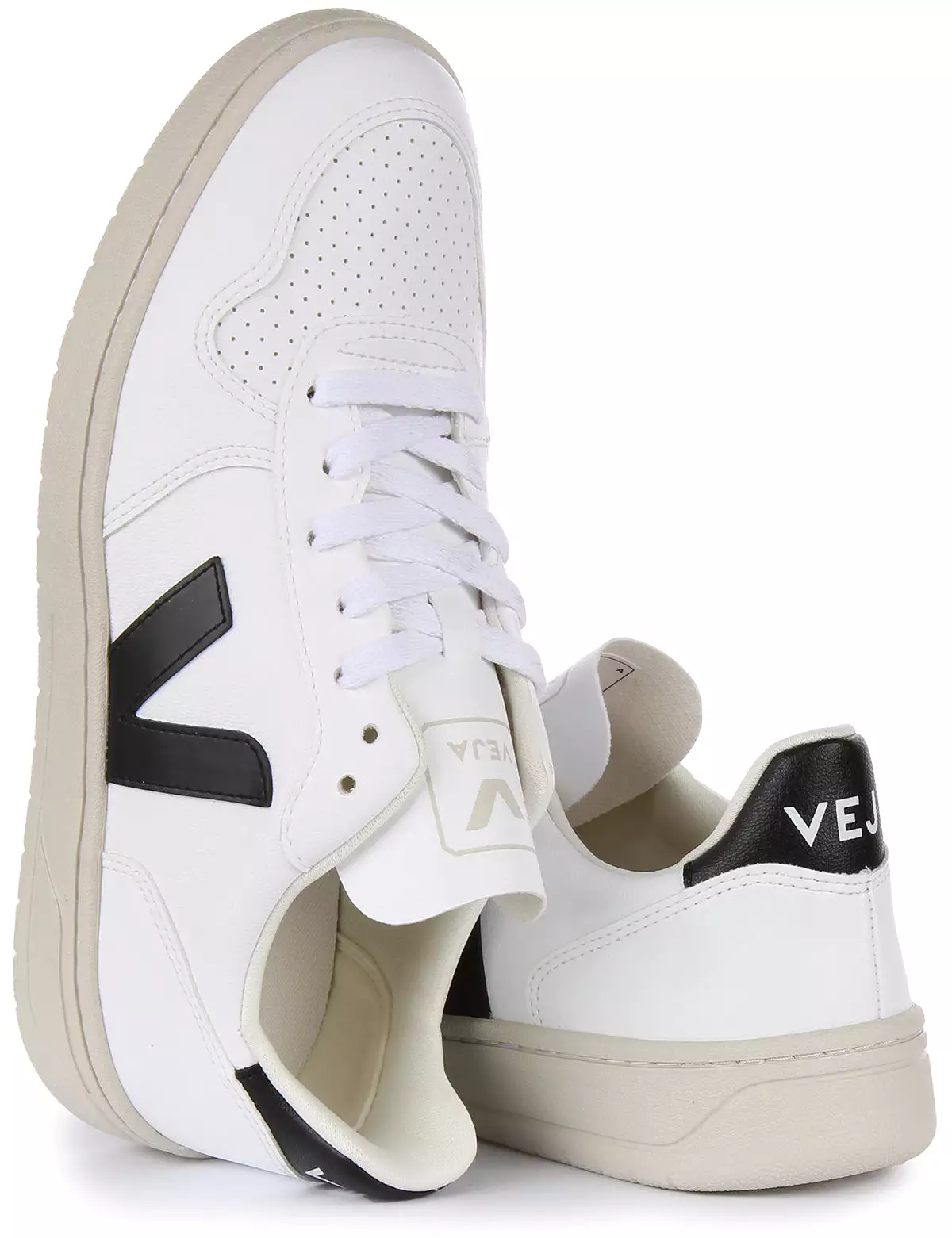 White Black Women's Veja V 10 Cwl Sneakers