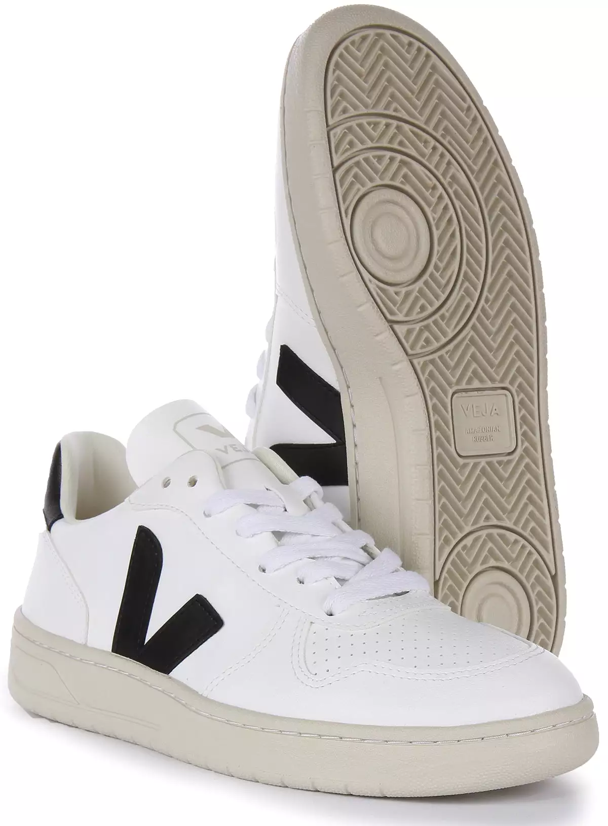 White Black Women's Veja V 10 Cwl Sneakers