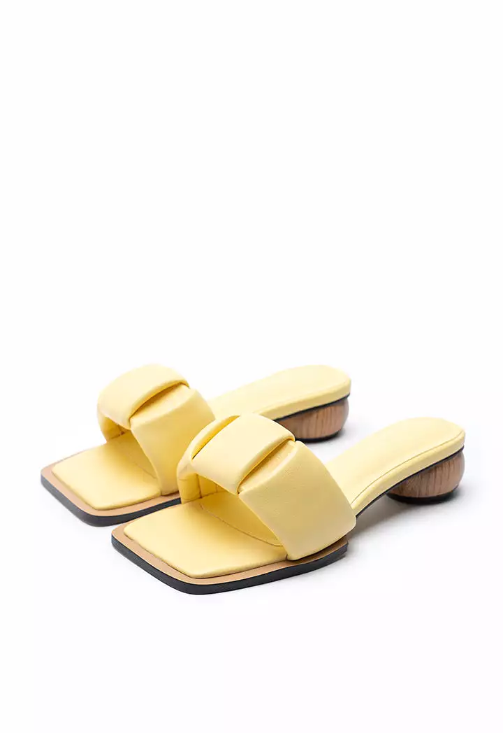 Wide Padded Band Open Toe Slide Sandals